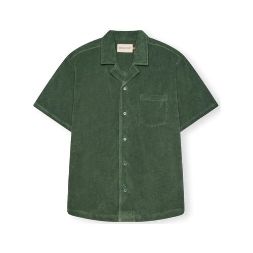 Camicia a maniche lunghe Terry Cuban Shirt S/S - Dustgreen - Revolution - Modalova