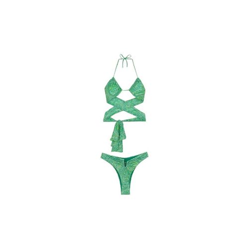 Costume a due pezzi Bikini Donna Fantasia Verde Fk24-0700x12 - F * * K - Modalova