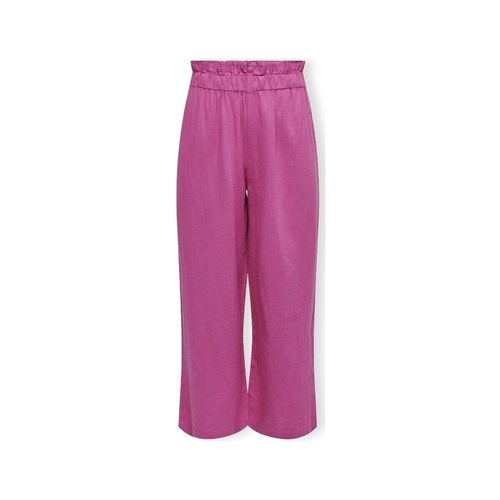 Pantaloni Solvi-Caro Linen Trousers - Raspberry Rose - Only - Modalova