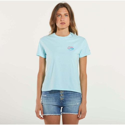 T-shirt t-shirt ti devi calmare azzurra - Mc2 Saint Barth - Modalova