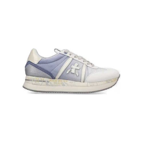 Sneakers CONNY 6672 bianco azzurro camoscio tessuto - Premiata - Modalova