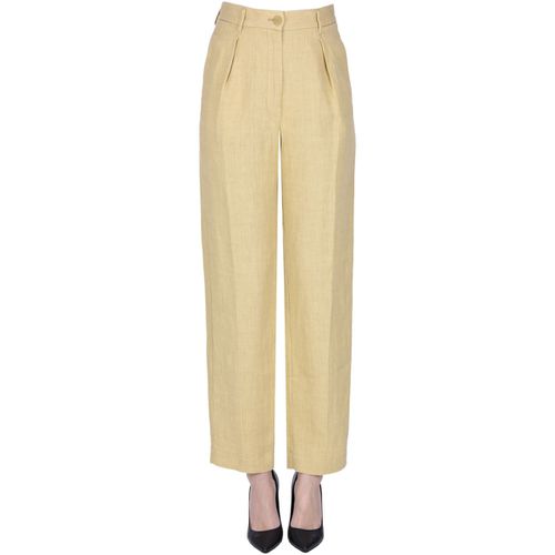 Pantalone Chino Pantaloni in lino con pinces PNP00003170AE - Forte Forte - Modalova