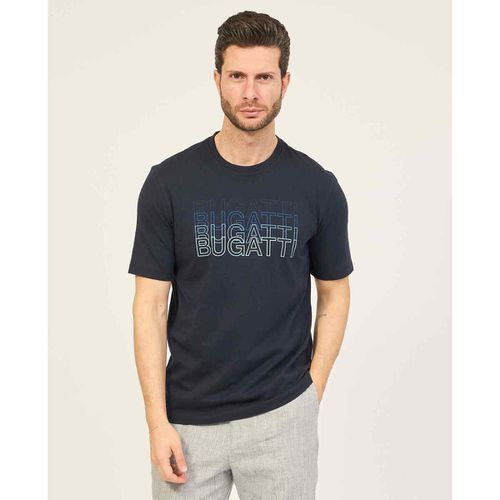 T-shirt T-shirt in cotone con stampa logo - Bugatti - Modalova