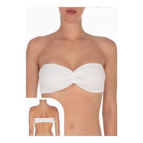 Costume componibile Fascia fissa con nodo in tessuto Lycra goffrata FK24-0902WH - F * * K - Modalova