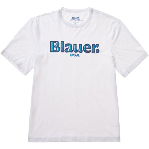 T-shirt & Polo T-shirt girocollo bianca in cotone - Blauer - Modalova