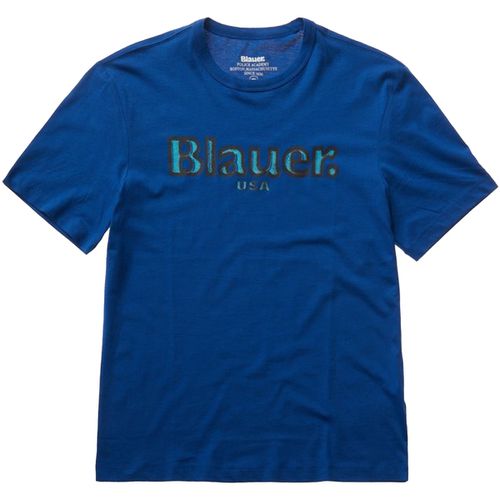 T-shirt & Polo T-shirt girocollo blu in cotone - Blauer - Modalova