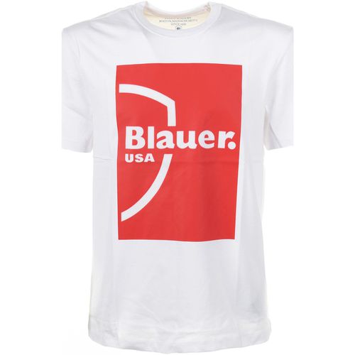 T-shirt & Polo T-shirt bianca in cotone - Blauer - Modalova