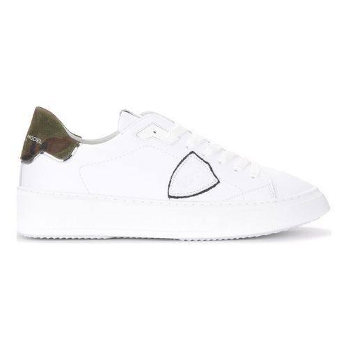 Sneakers Sneaker Temple in pelle bianca e stampa - Philippe Model - Modalova