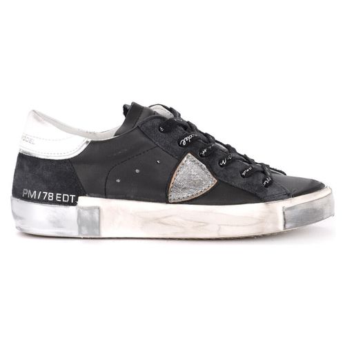 Sneakers Sneaker Paris X in pelle e suede nera e - Philippe Model - Modalova