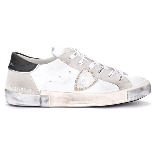 Sneakers Sneaker Paris X in pelle e camoscio bianchi - Philippe Model - Modalova