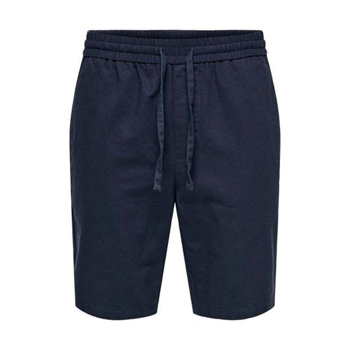 Pantaloni corti ONSLINUS 0007COT LIN SHORT NOOS - Only & Sons - Modalova