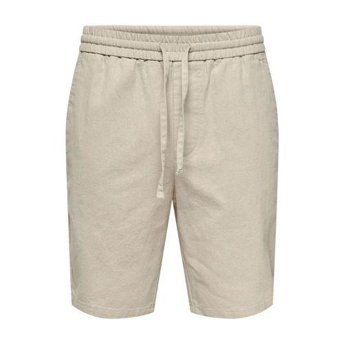 Pantaloni corti ONSLINUS 0007COT LIN SHORT NOOS - Only & Sons - Modalova