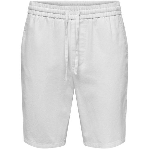 Pantaloni corti ONSLINUS 0007COT LIN SHORT NOOS - Only & Sons - Modalova