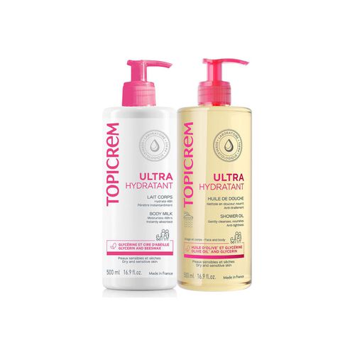 Idratanti & nutrienti Uh Latte Ultra Idratante 500 Ml + Olio Doccia 500 Ml Confezione - Topicrem - Modalova