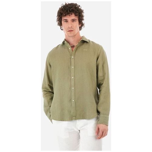 Camicia a maniche lunghe YMC007-TL319 - RUSSEL-03034 VETIVER - La martina - Modalova