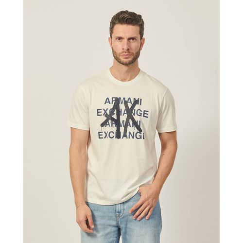 T-shirt & Polo T-shirt Armani in jersey di cotone Pima con stampe - EAX - Modalova