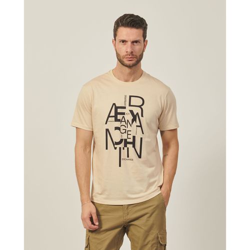 T-shirt & Polo T-shirt in jersey di cotone con maxi logo - EAX - Modalova