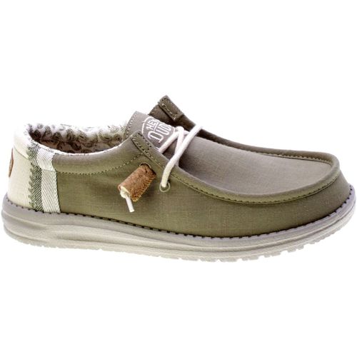 Scarpe Mocassino Uomo Khaki Wally Break Stitch Hd40015 - HEYDUDE - Modalova