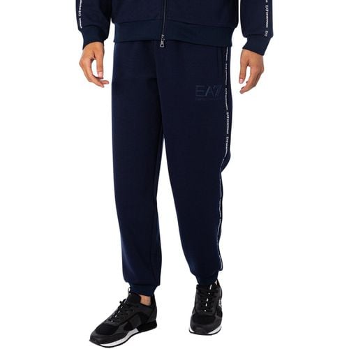Pantaloni Sportivi Joggers a righe con marchio - Emporio Armani EA7 - Modalova