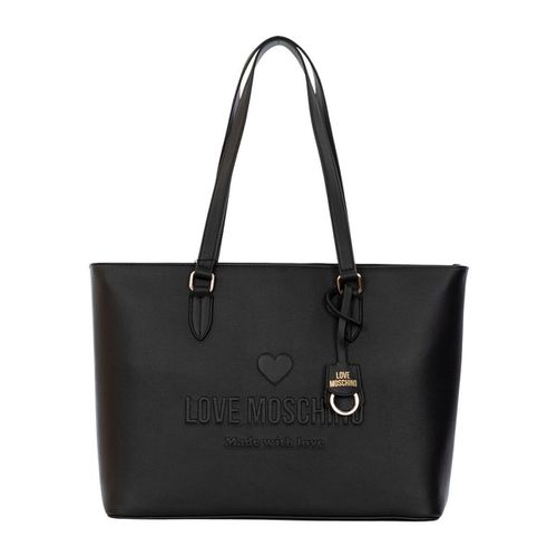 Borsa Borsa Tote in pelle con logo e charm - Love Moschino - Modalova