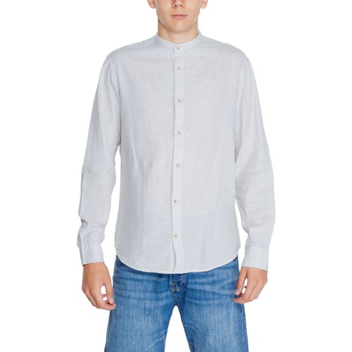 Camicia a maniche lunghe JJESUMMER BAND LINEN BLEND SHIRT LS SN 12248385 - Jack & jones - Modalova