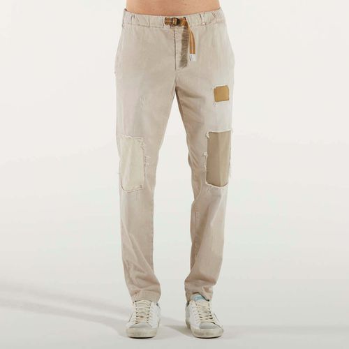 Pantaloni Sportivi pantalone tessuto patch - White Sand - Modalova