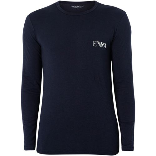 Pigiami / camicie da notte T-shirt lounge a maniche lunghe con logo sul petto - Emporio armani - Modalova