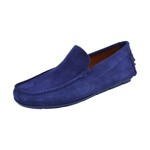 Scarpe Mocassino barca uomo Navy comfort casual made in italy in v - Malu Shoes - Modalova