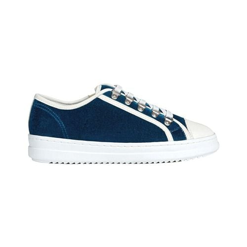 Sneakers SNEAKER D PONTOISE VELLUTO CON ZIP LATERALE - Geox - Modalova