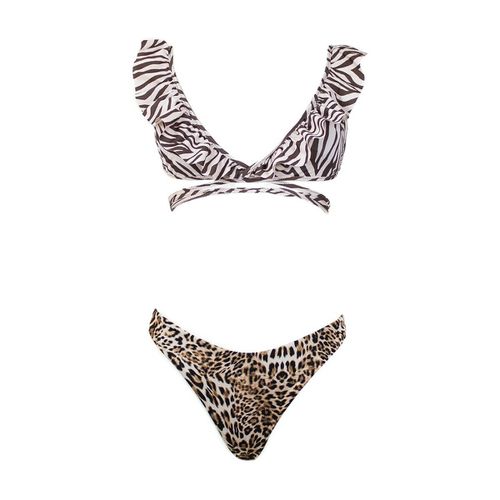 Costume intero Bikini con stampa animalier mix - GaËlle Paris - Modalova