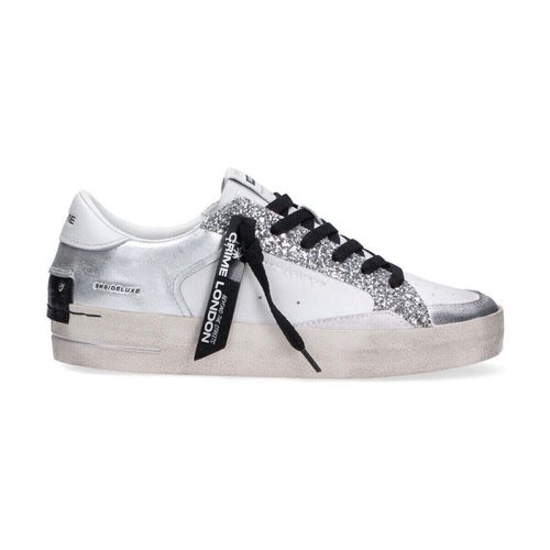 Sneakers basse SK8 Deluxe silver glam bianca argento - Crime london - Modalova