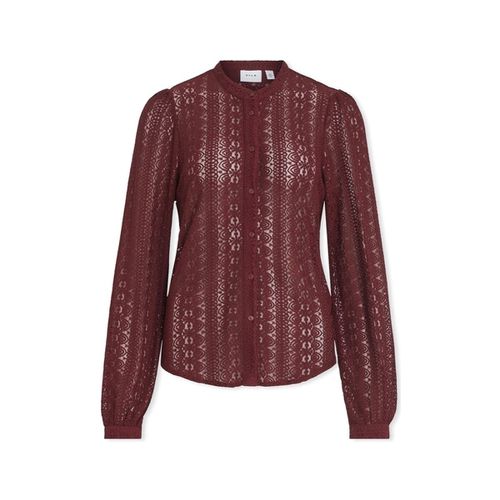 Camicetta Noos Chikka Lace Shirt L/S - Cabernet - Vila - Modalova