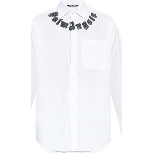 Camicia a maniche lunghe NECK LOGO CLASSIC SHIRT L/S - Palm Angels - Modalova