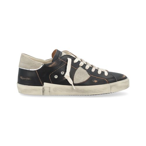 Sneakers Sneaker Paris X in pelle marrone scuro - Philippe Model - Modalova