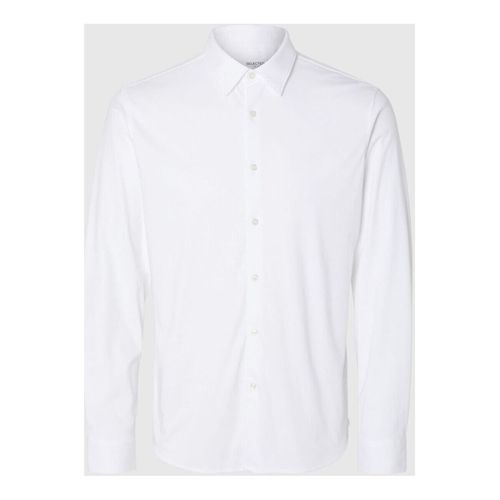 Camicia a maniche lunghe 16094593 JERSEY SHIRT-BRIGHT WHITE - Selected - Modalova