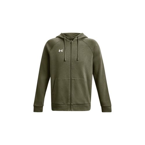 Felpa Maglia Rival Fleece Full-Zip Uomo Marine Green/White - Under armour - Modalova