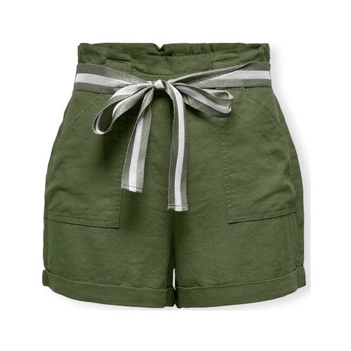 Shorts Luna Linen Shorts - Olive Green - Only - Modalova