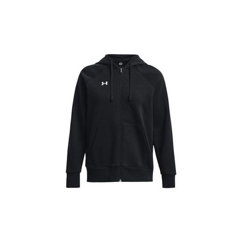 Felpa Maglia Rival Fleece Full-Zip Donna Black/White - Under armour - Modalova