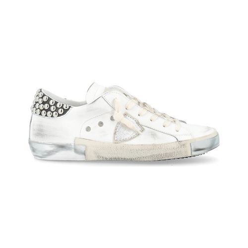 Sneakers Sneaker Paris X in pelle bianca con borchie - Philippe Model - Modalova