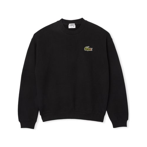 Felpa Loose Fit Badge Accent Sweatshirt - Noir - Lacoste - Modalova