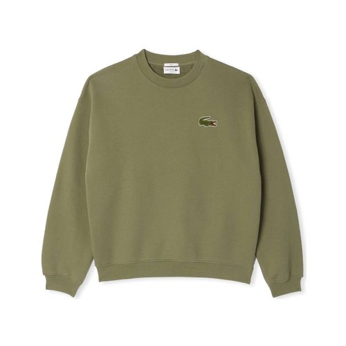 Felpa Loose Fit Badge Accent Sweatshirt - Vert Kaki - Lacoste - Modalova