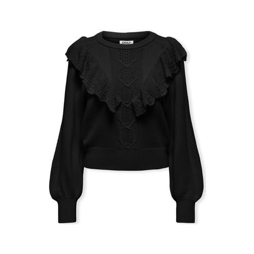 Maglione Cherry LS Ruffle Knit - Black - Only - Modalova