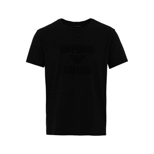 T-shirt & Polo Beach Woven Logo T-Shirt - Black - Emporio armani - Modalova