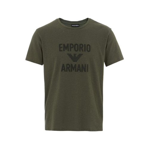 T-shirt & Polo Beach Woven Logo T-Shirt - Military Green - Emporio armani - Modalova