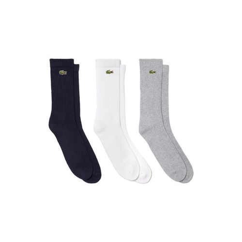 Calzini Sport 3 Pack High Cut Socks Grey/White/Navy - Lacoste - Modalova