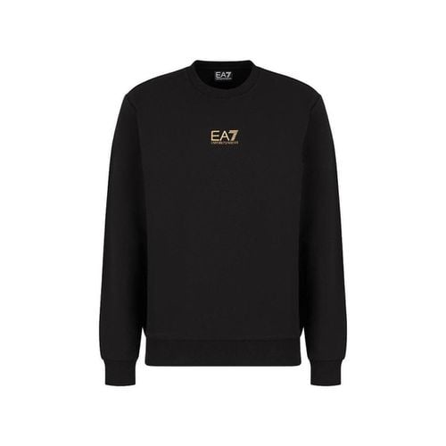 Felpa Identity Cotton Sweatshirt Black/Gold - Ea7 emporio armani - Modalova