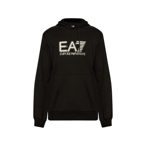 Felpa Visibility Cotton Hooded Sweatshirt Black - Ea7 emporio armani - Modalova