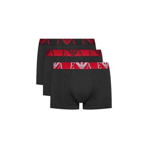 Boxer 3 Pack Stretch Cotton Trunks Black - Emporio armani - Modalova