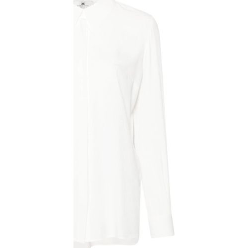 Camicia Camicia in georgette jacquard lettering - Elisabetta Franchi - Modalova