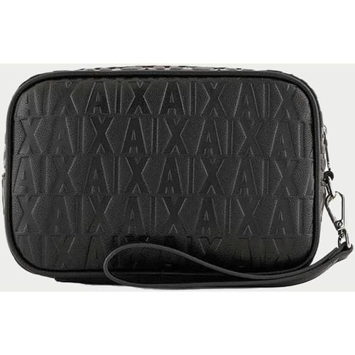 Borsa Shopping Beauty Case uomo con logo all-over - EAX - Modalova